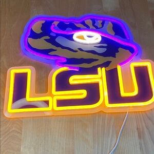 LSU Neon Light Sign - Purple and Gold